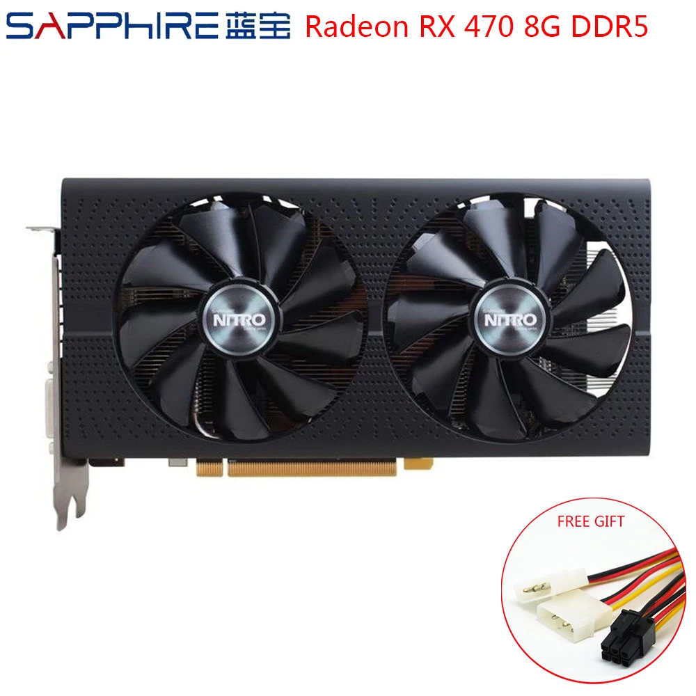 SAPPHIRE AMD Radeon RX 470 8 Гб видеокарта игровой ПК Видеокарта RX470 256bit GDDR5 PCI Express 3 0
