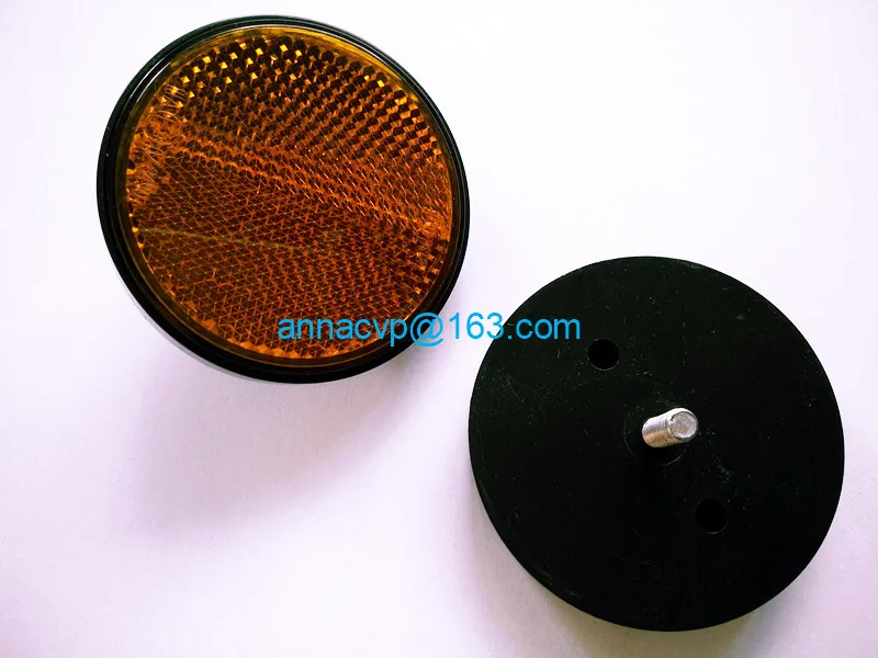 trailer round reflector light lamp trailer parts AMBER (6)