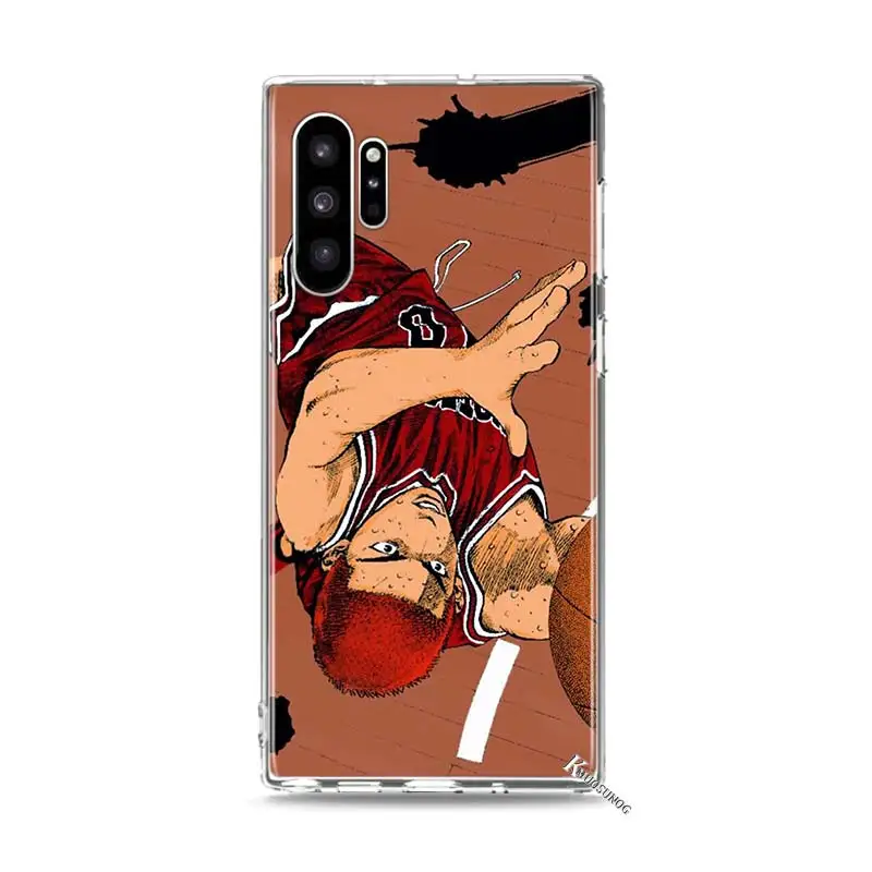 Прозрачный мягкий ТПУ чехол Slam Dunk аниме для samsung Galaxy Note 10 Pro Note 9 8 S10 5G S9 S8 S7 Plus чехол для телефона