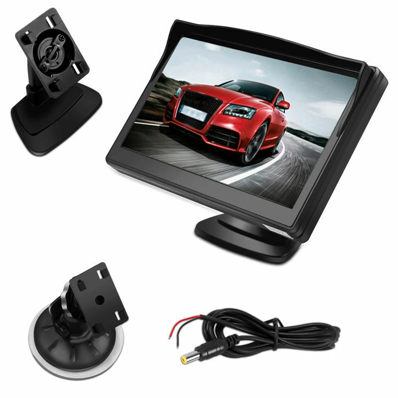 5 Inch 800X480 TFT LCD HD Sn Monitor with Dual Mounting Bracket for Car Backup Camera/Rear View/DVD/Media Player enlarge