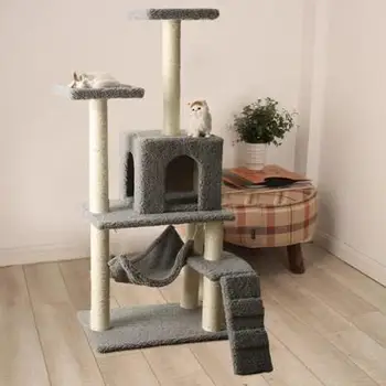 

Cat climbing frame cat nest cat tree cat toy cat jumping platform sisal column cat scratch column cat villa cat supplies