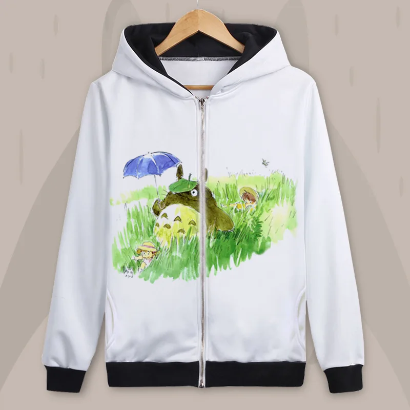 Tonari no Totoro Grass wall толстовка с капюшоном, костюм для косплея, для мужчин и женщин, модная мультяшная куртка с капюшоном, школьная форма для студентов