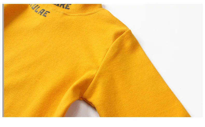children long sleeve T-shirt boys knitted thicken warm turtleneck tops autumn winter teenage boys clothing 6 8 10 12 years