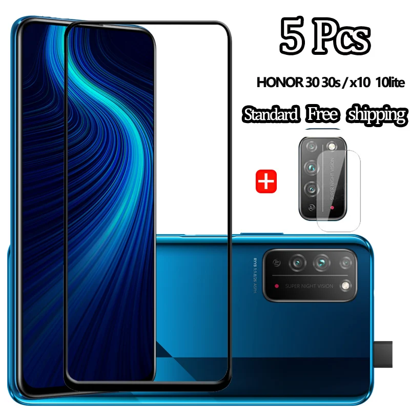 5 шт. стекло для камеры honor 30 huawei 30s 30i 10x 3D Защитное экрана хонор x10 10 lite 10i закаленное