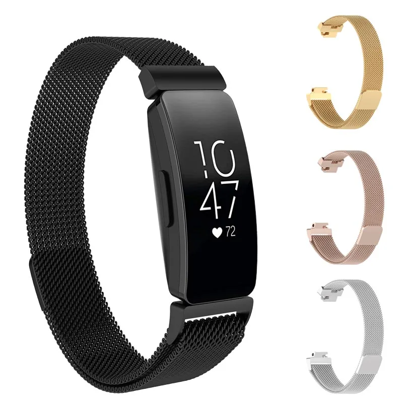 

Watch Band For Fitbit Inspire HR Activity Tracker Milanese Wrist Strap Magnet Buckle Replacement Stainless Steel Strap Bracelet