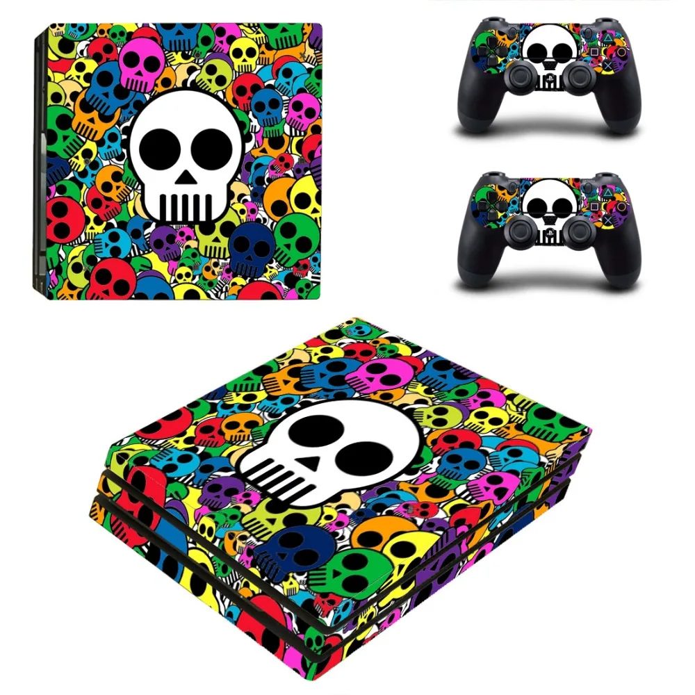 Золотой Каратель PS4 Pro sticker s Play station 4 кожа наклейки Наклейки Обложка для playstation 4 PS4 Pro консоли и контроллер скины - Цвет: Золотой