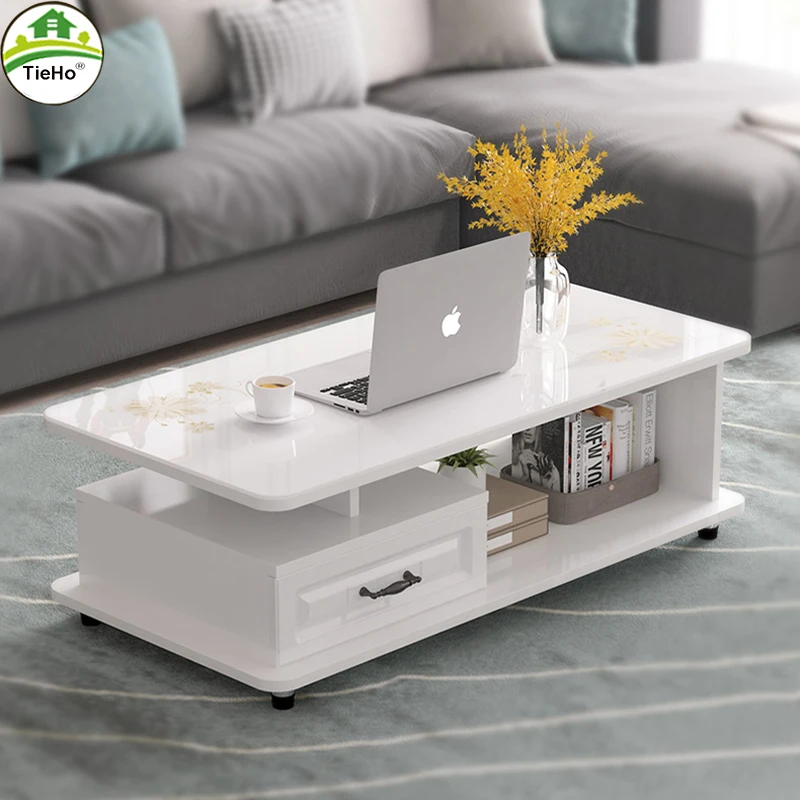 Simple Modern Coffee Table Tempered Glass Sofa Table Living Room Small  Apartment Side Table Rectangular Center Table 100x50x42cm - Sofa Tables -  AliExpress