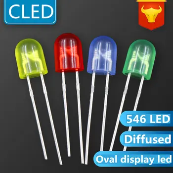 

1000PCS Free ship 5mm oval led Diffused RED/GREEN/BLUE 546 display led diode oval 5*4*6mm light emitting diode Factory wholesale