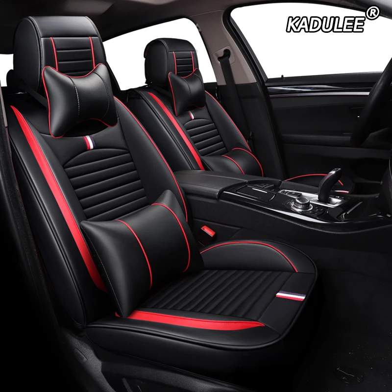 Автомобильные чехлы для сидений из искусственной кожи для Chrysler Voyager cadillac escalade Fiat Tipo Chevrolet Orlando audi a4 b8 подушка для сиденья автомобиля