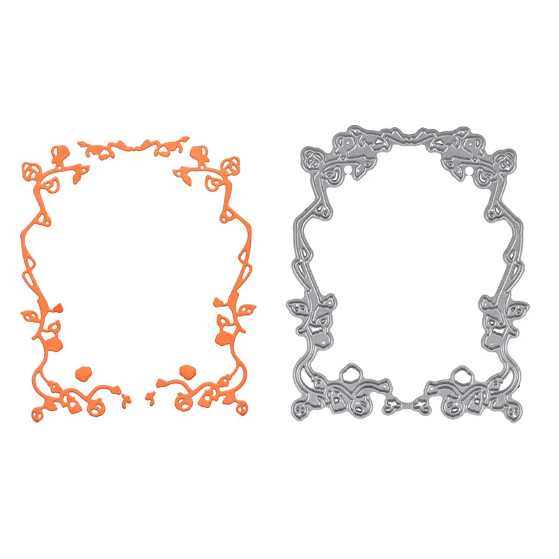 

Naifumodo Flower Rectangle Metal Cutting Dies Lace Edge Stencil for DIY Dies Scrapbooking Album Paper Card Decorative Craft New