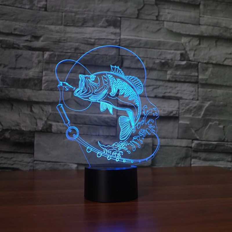 

Go Finishing 7 Color Lamp 3d Visual Led Night Lights For Kids Touch Usb Table Lampara Lampe
