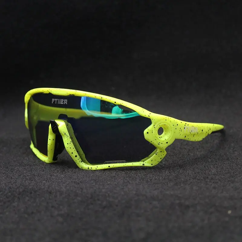 Поляризационные солнцезащитные очки для велоспорта, для спорта на открытом воздухе, для велоспорта, для шоссейного велосипеда, MTB, солнцезащитные очки TR90, очки с 5 линзами - Цвет: 3