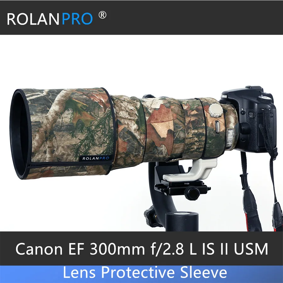 Линзы ROLANPRO Камуфляжный дождевик для Canon EF 300 мм f/2 8 L IS II USM защитный чехол объектива