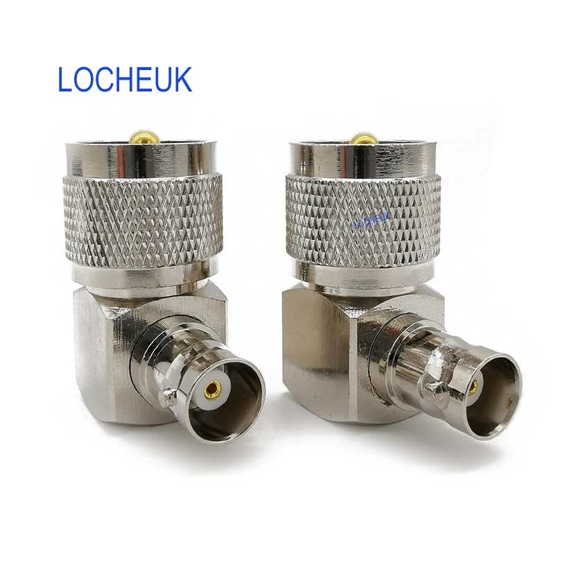 Прямой угол 90 градусов RF коаксиальный разъем PL259 Кабельный разъем PL259 UHF штекер BNC Женский Джек адаптер Радио адаптер