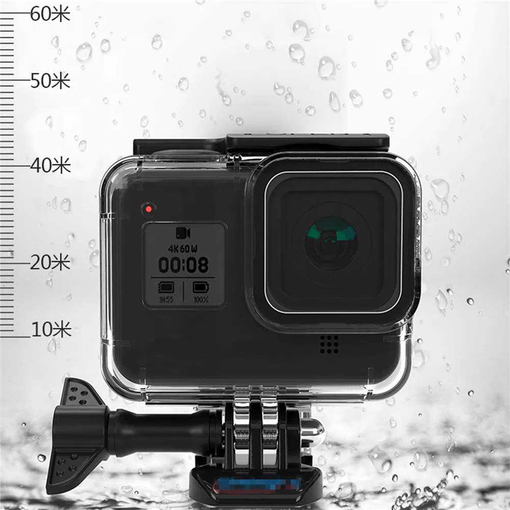 Для GoPro Hero 8 черный корпус камеры водонепроницаемый чехол защитный чехол IP68 водонепроницаемый корпус камеры для дайвинга