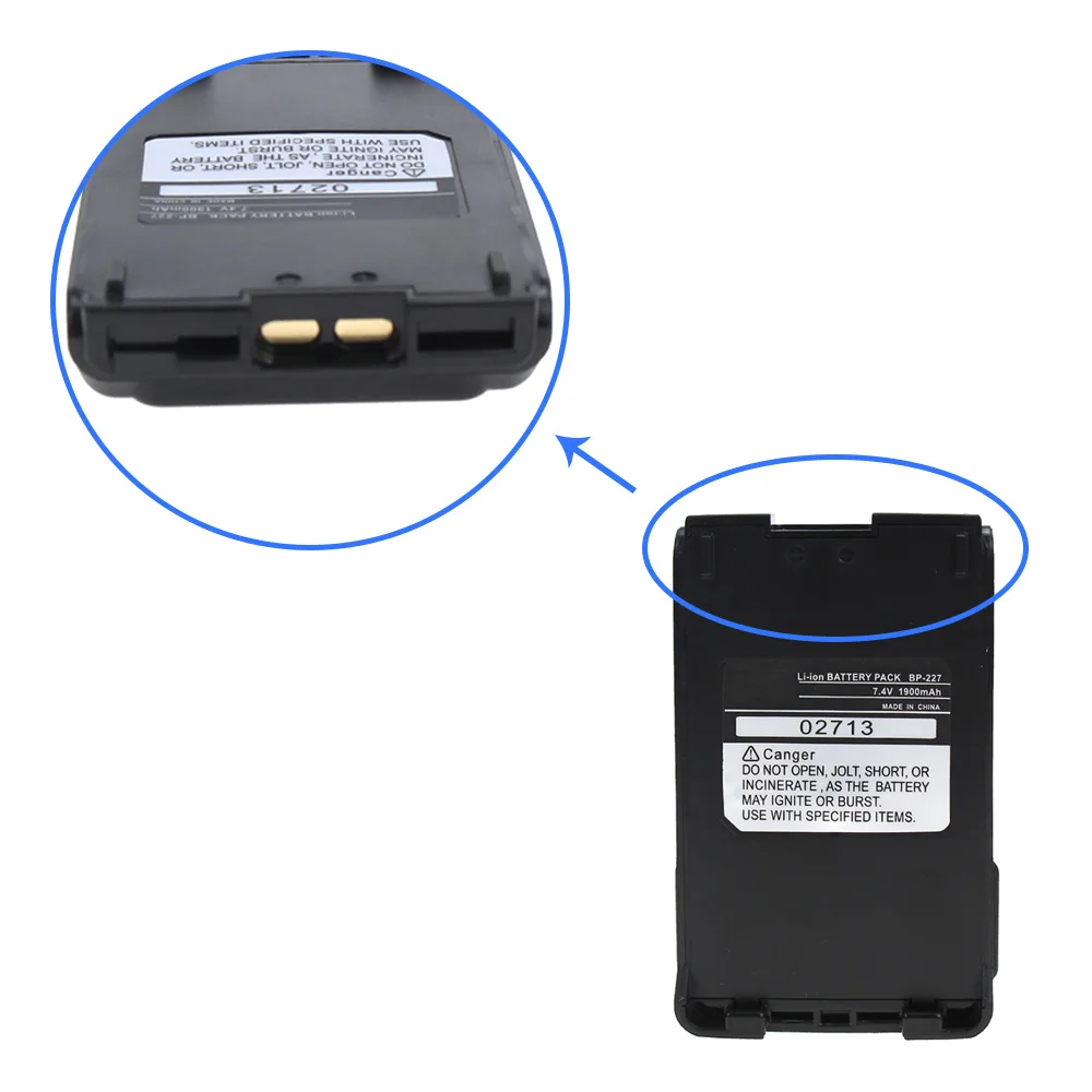 10X Replacement for Icom BP 227 Battery Compatible with Icom BP 227 BP 227Li Two Way 5