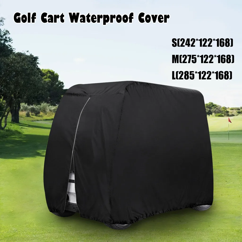 4 Passenger Golf Cart Cover 210D Oxford Waterproof Golf Cart Storage Cover Carrying bag Club Car Roof Rain Cover Accessories#g30