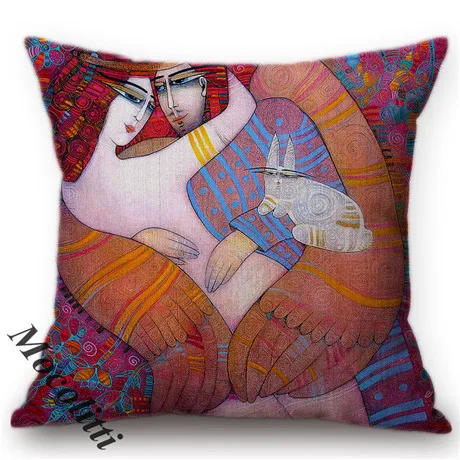 Ancient Rome Beautiful Woman Portrait Sexy Abstract Oil Painting Art Home Decoration Cushion Cover Linen Sofa Throw Pillow Cover M135-4