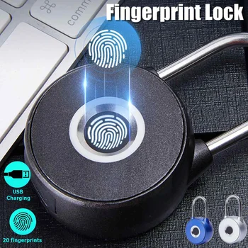 

Fingerprint Lock Inteligent Lock Home Luggage Dormitory Locker Outdoor Waterproof Anti-Theft Security Keyless Electronic Padlock