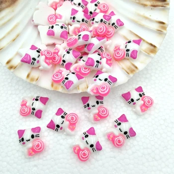 

20pcs/lot Lovely resin Mini kitten Flat back For Scrapbooking Cabochons Embellishments Accessories DIY Hair Bows Center