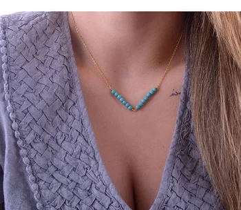 

and the United States new contracted joker with geometric short tassel hoard of handmade beaded necklace, necklace