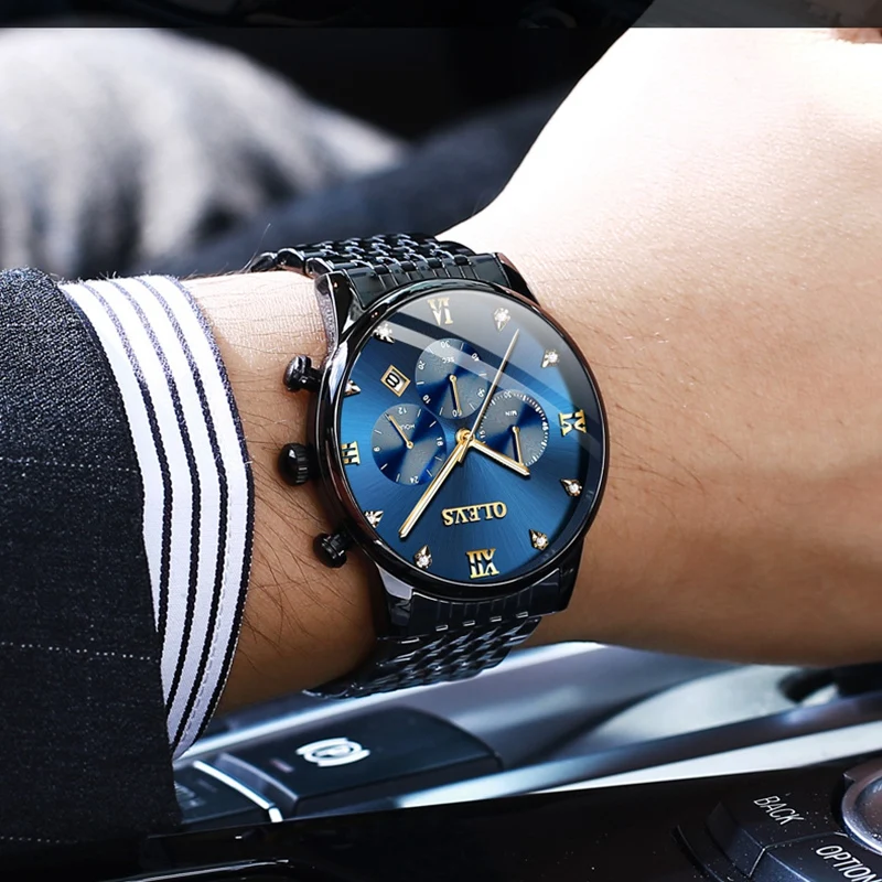 

OLEVS Men's Watches Quartz Watches Multifunction Watches Timekeeping Sports Waterproof Men's Watches