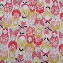 1 ярд маленькая русская кукла напечатанная хлопковая Поплин Ткань(ширина = 140 см