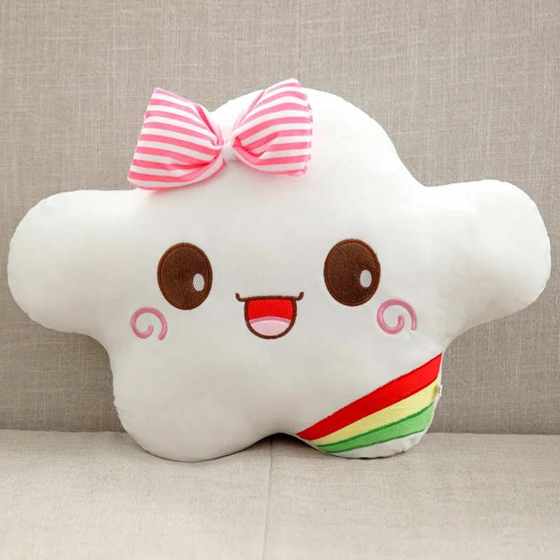 1pc Kawaii Smiling face Cloud Plush Pillow Stuffed Toys Soft Cloud Pillow Cushion Toys Decoration Children Girls Gifts