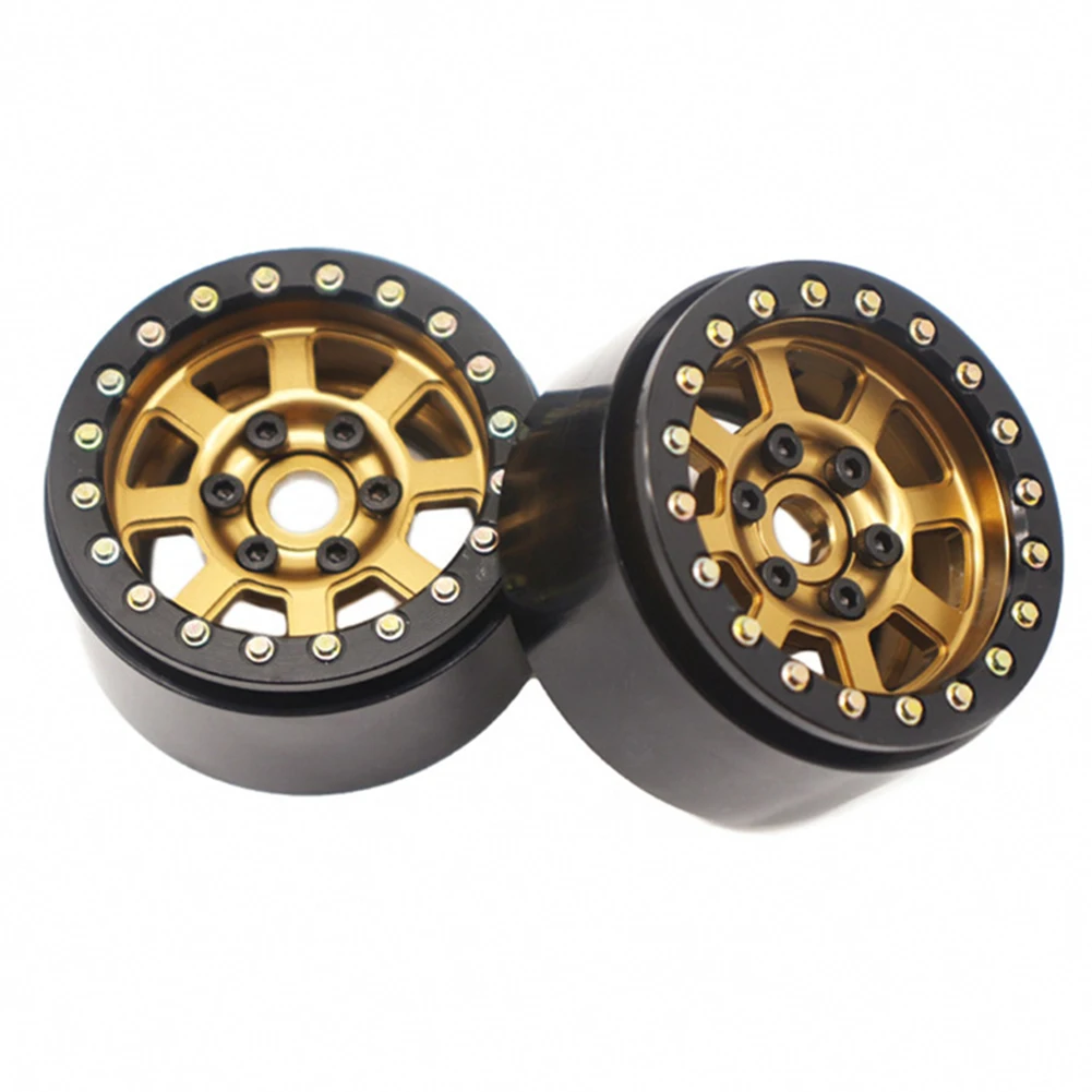 

4Pcs Durable Shockproof Universal Beadlock Wheel Rim Simulation Easy Install Aluminum Alloy 1.9'' For RC Crawler Axial SCX10 D90
