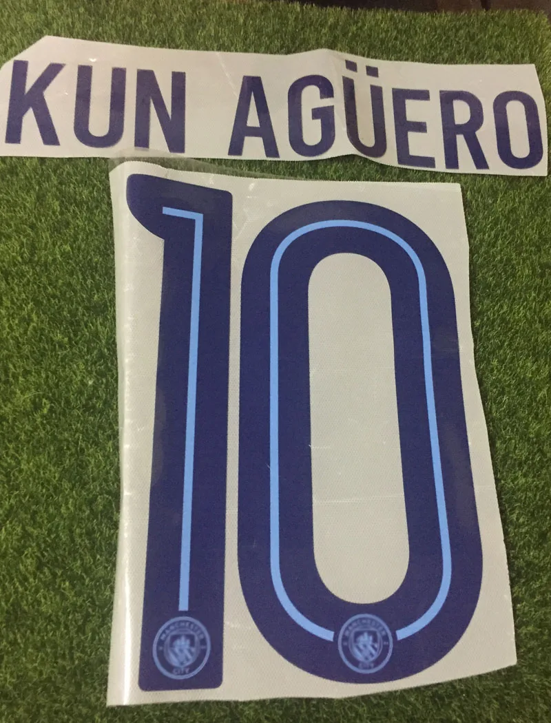 

2018-2019 UCL #10 Kun Aguero Nameset Customize Any Name Number Iron Soccer Patch