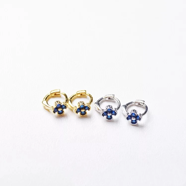 Серьги из стерлингового серебра 925 пробы, модные, циркониевые, четыре-застежка в виде листа, Ушные Кольца, мини-ушные кости, ушные пряжки, 5,2 мм, милый тренд, дикие женские серьги, еврей
