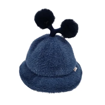 

Cute Fashion Autumn Winter Baby Hat Warm Solid Kids Cap Boys Girls Children Bucket Hat Outdoor Winter Child Beach Sun Cap