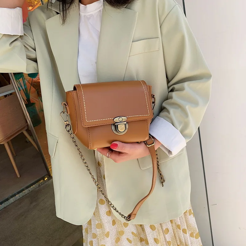 

The same net red 2019 new chain single-shoulder bag moire Korean fashion women's latch bag portomonee