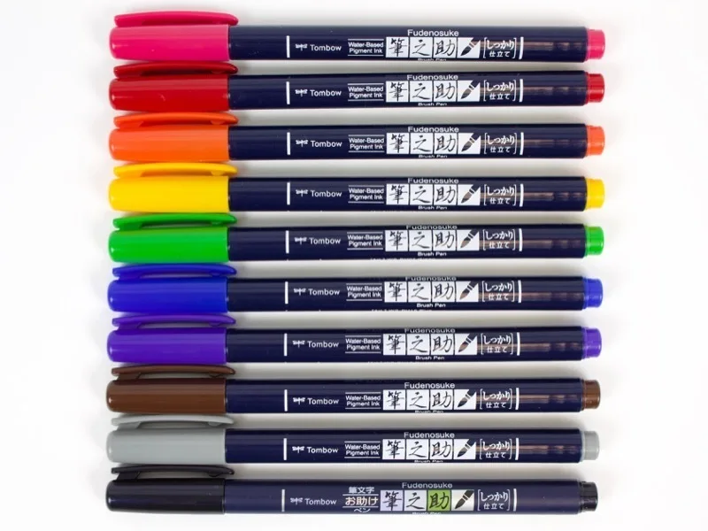 JIANWU TOMBOW 10 шт./компл. Япония торшеры щетка ручка 10 цветов маркер для белой доски жесткий школьные принадлежности кавайи