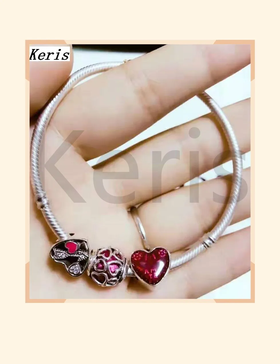 

High Quality Replica 1:1 100% Silver Charm String Bracelet With Free Delivery