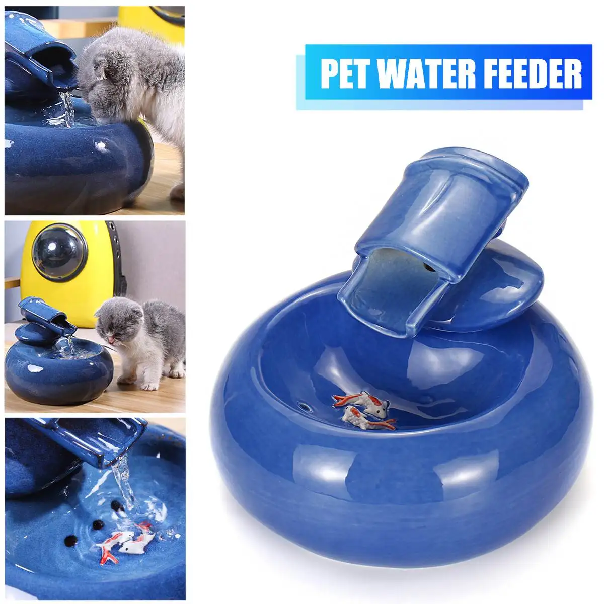 

Pet Water Fountain Automatic Cat Dog Pet Bowl Cat Drinking Flower Water Dispenser Petsafe Drink with Filters Pet Water Fountain