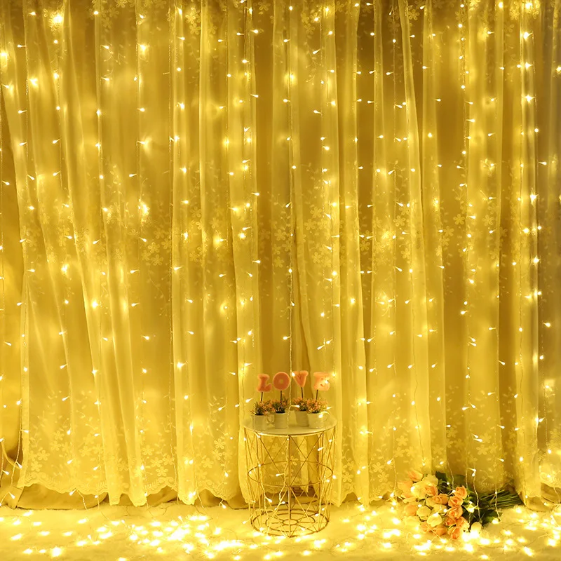 

2x2/3x1/3x2/3x3m Led Wedding Fairy String Light Christmas Light 300 Led Fairy Light Garland for Garden Party Curtain Decoration.