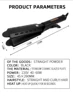 Hair Straightener Four-gear temperature adjustment Ceramic Tourmaline Ionic Flat Iron Hair Straightener For Women Widen panel 2