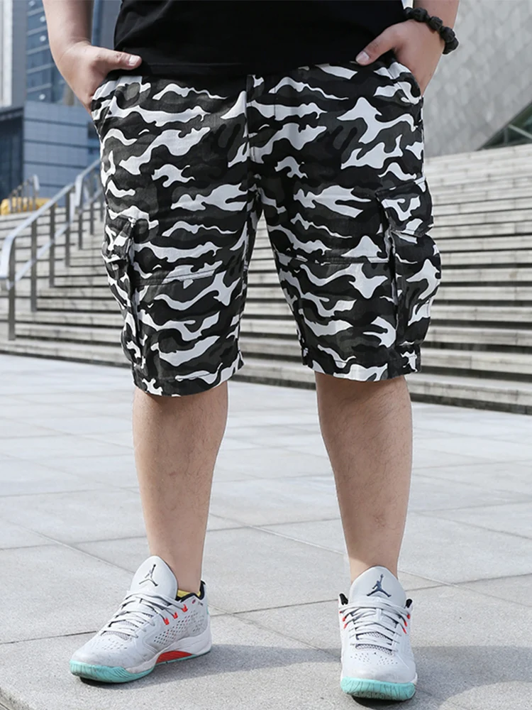 Blog 100% cotton zipper pocket shorts mens camouflage shorts pants beachwear male military cargo shorts summer casual streetwear