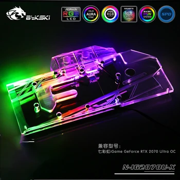 

Bykski Full Coverage RGB/A-RGB GPU Water Block For Colorful iGame RTX 2070 Ultra OC Graphics Card N-IG2070U-X