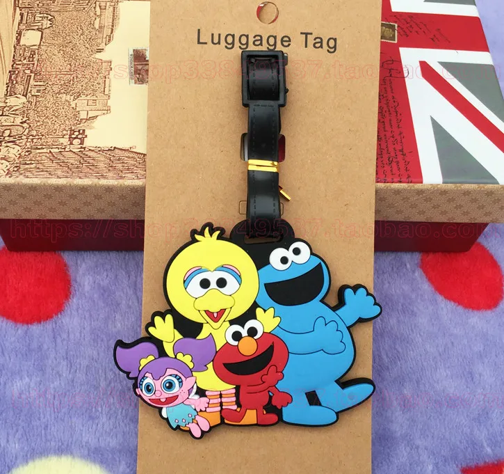 LISM Sesame Street Elmo Anime Travel Accessories Luggage Tag Suitcase ID Address Portable Tags Holder Baggage Labels New | Багаж и сумки
