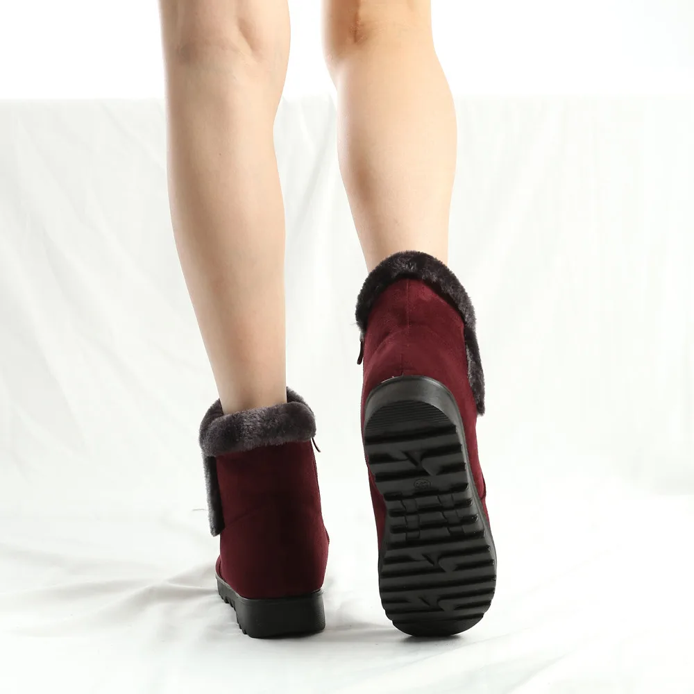 JAYCOSIN/женские зимние ботильоны; теплые ботинки на меху; удобные мягкие ботильоны для женщин; 26 августа