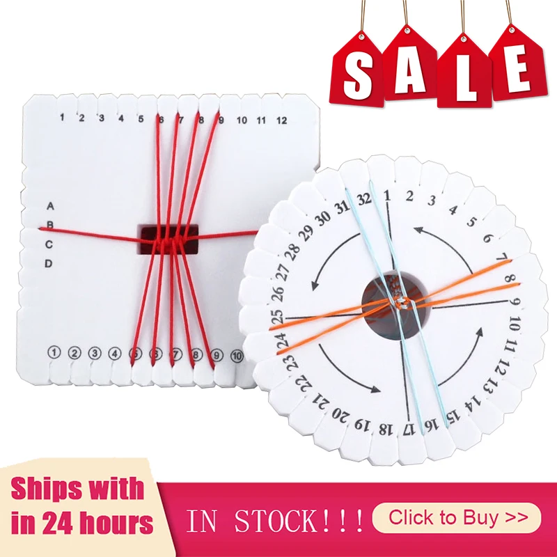 Venta al por mayor caliente 2 uds cuadrado redondo Kumihimo trenzado Cable de discos tejido placa disco trenzado de tejido DIY herramienta útil