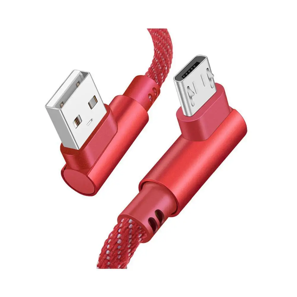 1 м/2 м usb type C кабель для зарядного устройства 90 градусов нейлоновый плетеный кабель для быстрой зарядки для samsung s9 оneplus Huawei Xiaomi USB-C