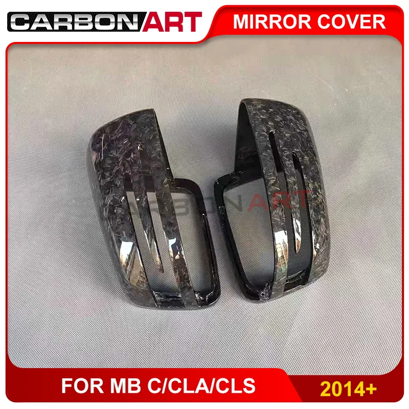 Carbon fiber mirror cover for Mercedes C class W204 CLS W218 CLA W117 A W176 B class W246 auto parts replacement mirror cap