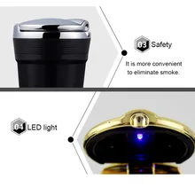 Дропшиппинг Портативный авто светодиодный свет сигарета пепельница Бездымная цилиндр держатель V-Best