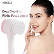 2 в 1 глубоко чистая Очищающая щетка для лица портативная 3D щетка для чистки лица массажный продукт для мытья лица средство для ухода за кожей