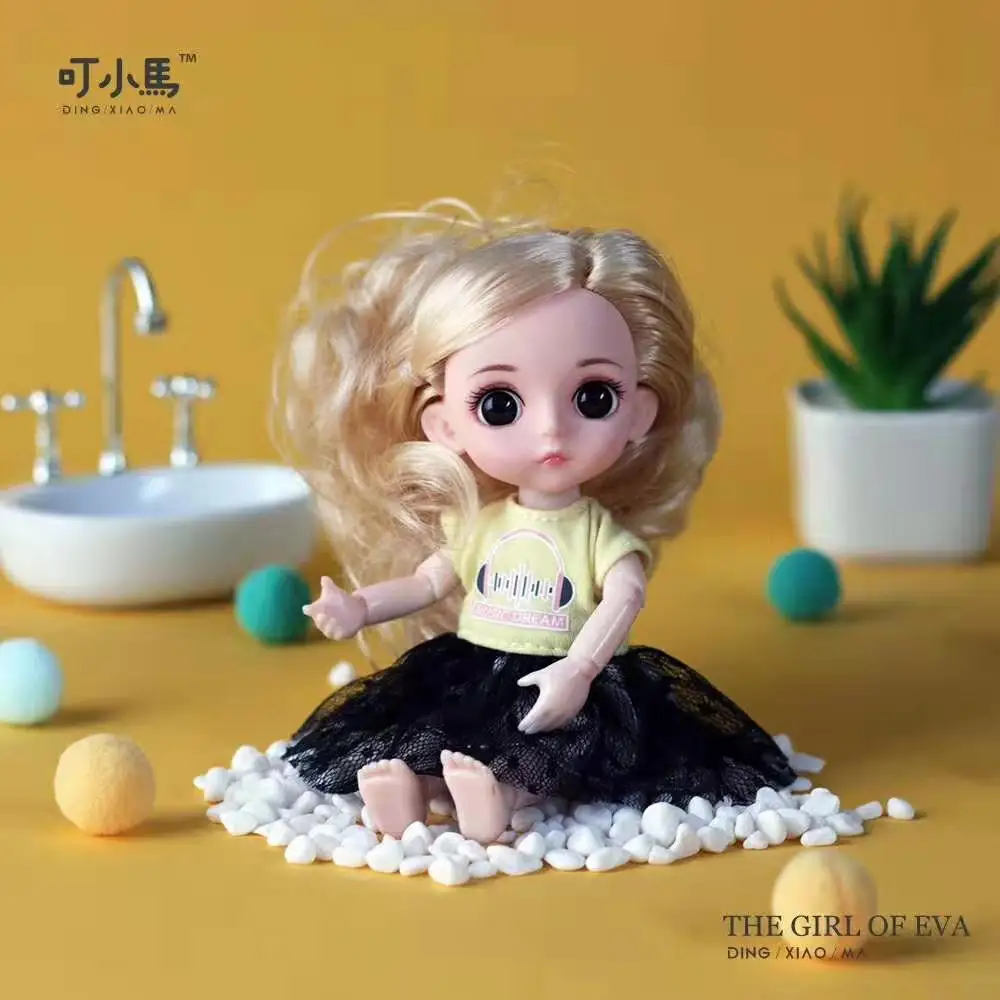 Новинка 15 см Мульти-шарнир BJD кукла с одеждой Модная Кукла игрушка Мульти-шарнир мини игрушки подарок для девочек мягкое тело - Цвет: nobox-B