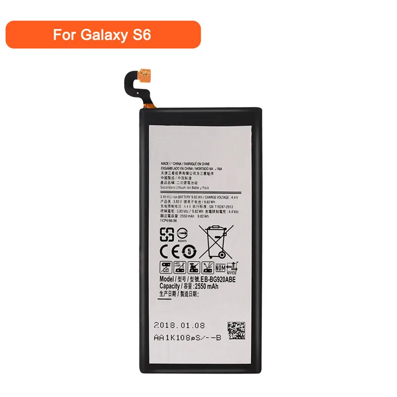 Батарея для Samsung Galaxy S6 S7 S6 Edge Plus S7 край SM-G9200 SM-G925 SM-G9280 SM-G9300 SM-G9350 Замена перезаряжаемые инструменты