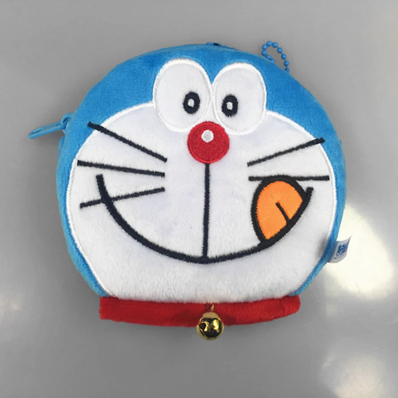 14 см Kawaii Doraemon плюшевый игрушечный кошелек аниме робот кошка хлопок набивная сумка с животными рождественский подарок, подарок на день рождения для детей